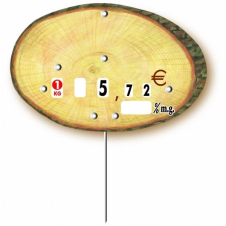 Etiquette : Rondin neutre - 8x12 cm (avec roulettes & pique inox)disponible à la Maison Pollet de Toulouse