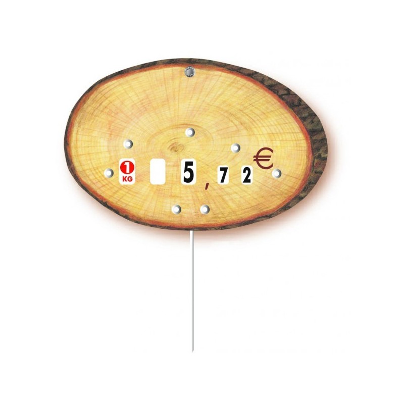 Etiquette : Rondin neutre - 9,5x14,5 cm (avec roulettes & pique inox)disponible à la Maison Pollet de Toulouse