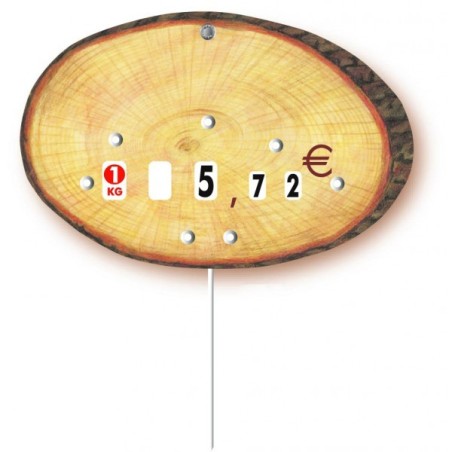 Etiquette : Rondin neutre - 9,5x14,5 cm (avec roulettes & pique inox)disponible à la Maison Pollet de Toulouse