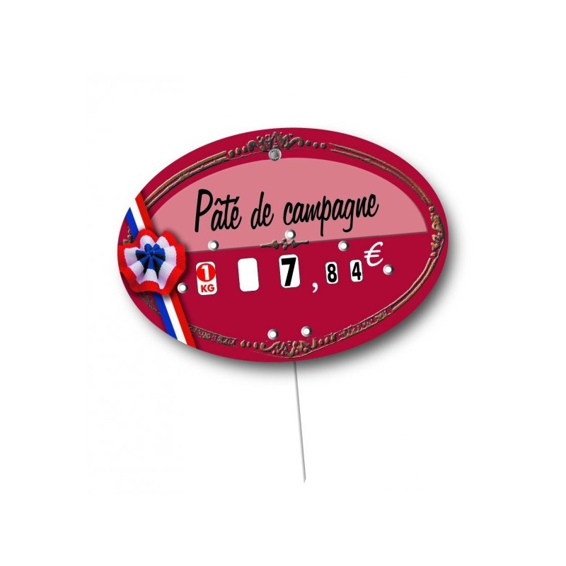 Etiquette : Comice à texte - 10x13 cm (avec roulettes & pique inox)disponible à la Maison Pollet de Toulouse