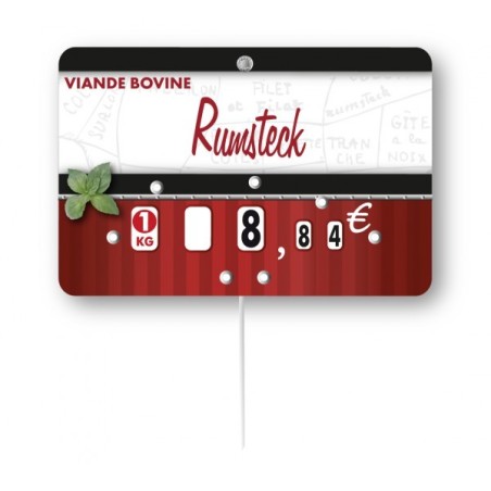 Etiquette : Carmina à texte - 8x12 cm (avec roulettes & pique inox)disponible à la Maison Pollet de Toulouse