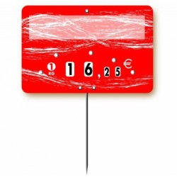 Etiquette : Turbulence rouge neutre - 8x12 cm (avec roulettes & pique inox)disponible à la Maison Pollet de Toulouse