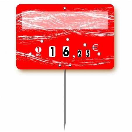 Etiquette : Turbulence rouge neutre - 8x12 cm (avec roulettes & pique inox)disponible à la Maison Pollet de Toulouse