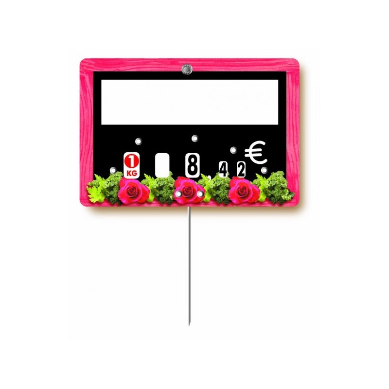 Etiquette : Guirlande neutre - 8x12 cm (avec roulettes & pique inox)disponible à la Maison Pollet de Toulouse