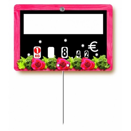 Etiquette : Guirlande neutre - 8x12 cm (avec roulettes & pique inox)disponible à la Maison Pollet de Toulouse