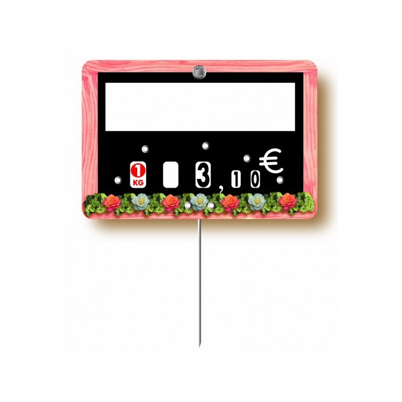 Etiquette : Guirlande neutre - 7x10 cm (avec roulettes & pique inox)disponible à la Maison Pollet de Toulouse