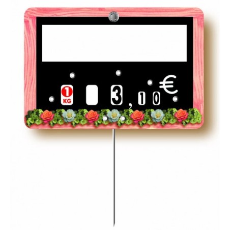 Etiquette : Guirlande neutre - 7x10 cm (avec roulettes & pique inox)disponible à la Maison Pollet de Toulouse