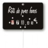 Etiquette : Noire à texte - 7x10 cm (avec roulettes & pique inox)disponible à la Maison Pollet de Toulouse