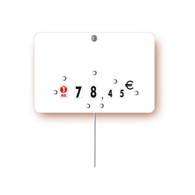 Etiquette : Blanche neutre - 7x10 cm (avec roulettes & pique inox)disponible à la Maison Pollet de Toulouse