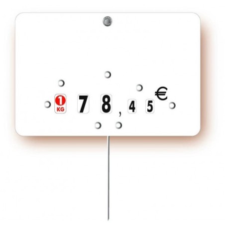 Etiquette : Blanche neutre - 7x10 cm (avec roulettes & pique inox)disponible à la Maison Pollet de Toulouse