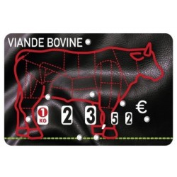 Etiquette : Presto Viande Bovine neutre - 8x12 cm (avec roulettes & pique inox)disponible à la Maison Pollet de Toulouse