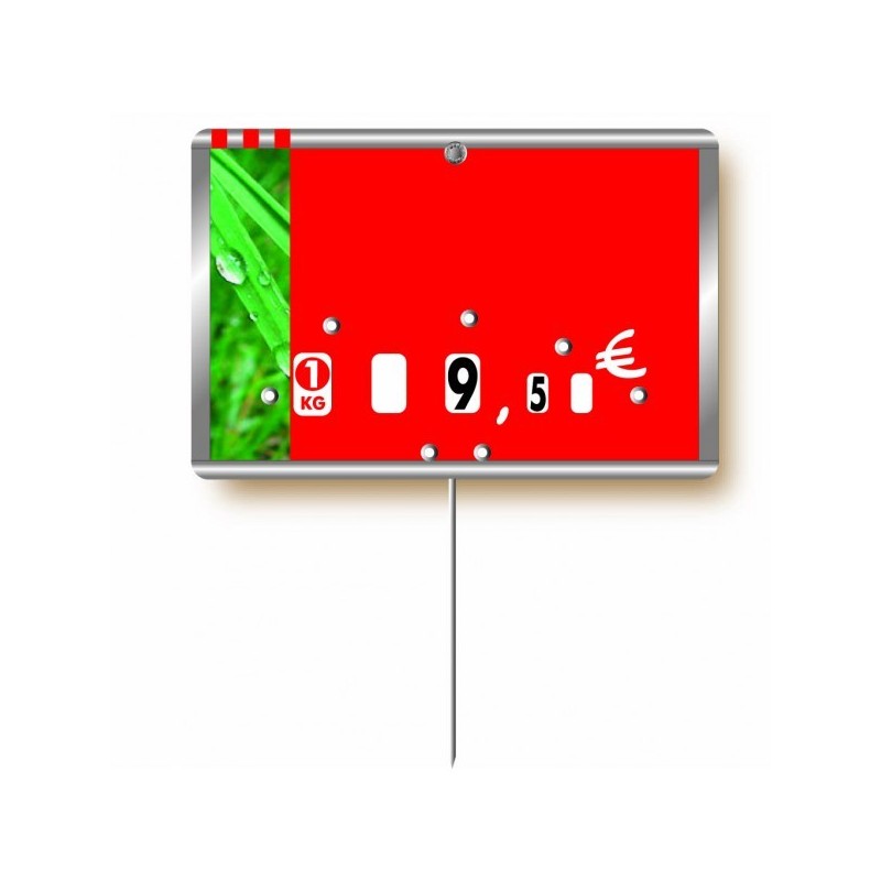 Etiquette : Métallic Boucherie neutre - 8x12 cm (avec roulettes & pique inox)disponible à la Maison Pollet de Toulouse