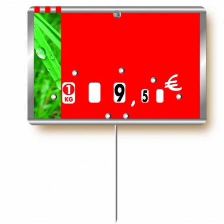 Etiquette : Métallic Boucherie neutre - 8x12 cm (avec roulettes & pique inox)disponible à la Maison Pollet de Toulouse