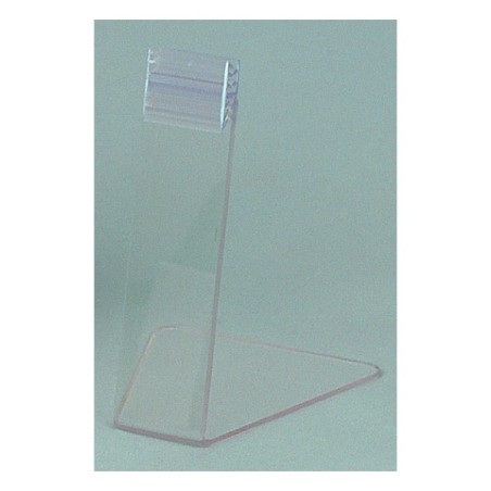 Pieds porte étiquettes PVC cristal incliné 80° avec grippeur H - 9 cmdisponible à la Maison Pollet de Toulouse