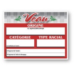 Panneau Traçabilité : Tendance rouge Veau - 20x15 cmdisponible à la Maison Pollet de Toulouse