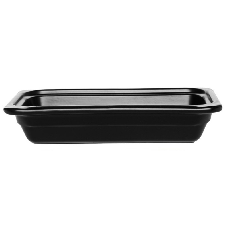 Plat grès Noir 325x175x65 mm - Gastronorm 1/3 - 1.8 L (Emile Henry)disponible à la Maison Pollet de Toulouse