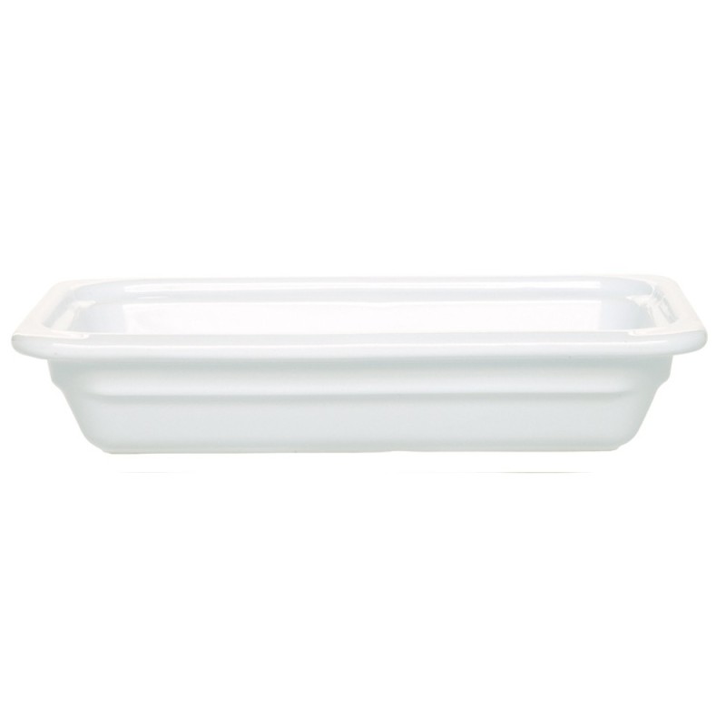 Plat grès Blanc 325x175x65 mm - Gastronorm 1/3 - 1.8 L (Emile Henry)disponible à la Maison Pollet de Toulouse