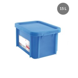 Bac & Couvercle HACCP PEHD Bleu 15 L - 400x300x228 mm (Gilac)disponible à la Maison Pollet de Toulouse