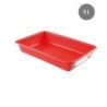 Bac Plat PEHD HACCP Rouge 5 L - 437x285x75 mm (Gilac)disponible à la Maison Pollet de Toulouse