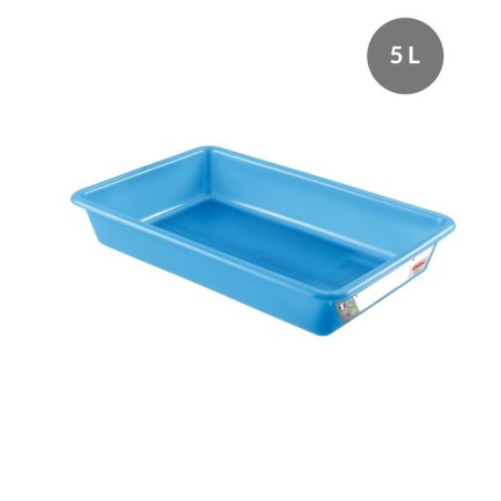 Bac Plat PEHD HACCP Bleu 5 L - 437x285x75 mm (Gilac)disponible à la Maison Pollet de Toulouse