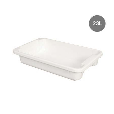 Bac Renforcé PEHD Blanc 23 L - 665x420x125 mm (Gilac)disponible à la Maison Pollet de Toulouse