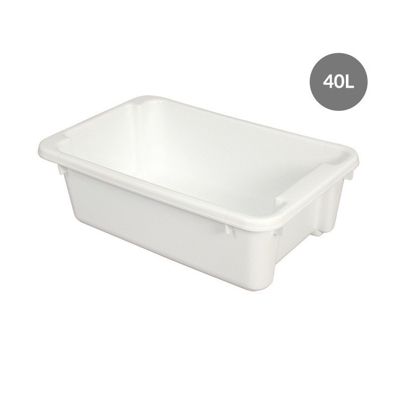 Bac Renforcé PEHD Blanc 40 L - 665x420x210 mm (Gilac)disponible à la Maison Pollet de Toulouse