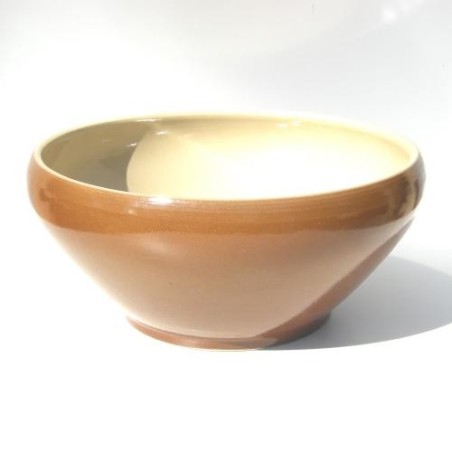 Plat grès Brun Ø 250x110 mm - Ecuelle bretonne - 3 L (Poterie Renault)disponible à la Maison Pollet de Toulouse