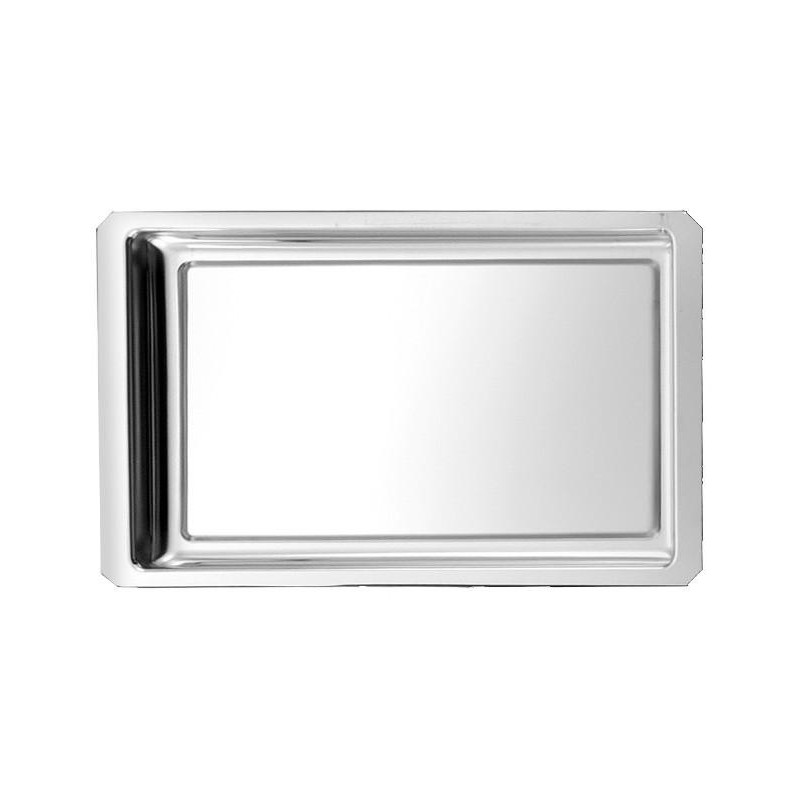 Plat Inox 420x270x30 mm - Vitrine Inox 18/10 (pans coupés)disponible à la Maison Pollet de Toulouse