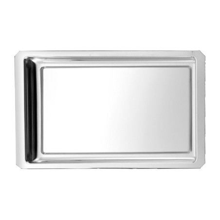 Plat Inox 420x270x30 mm - Vitrine Inox 18/10 (pans coupés)disponible à la Maison Pollet de Toulouse
