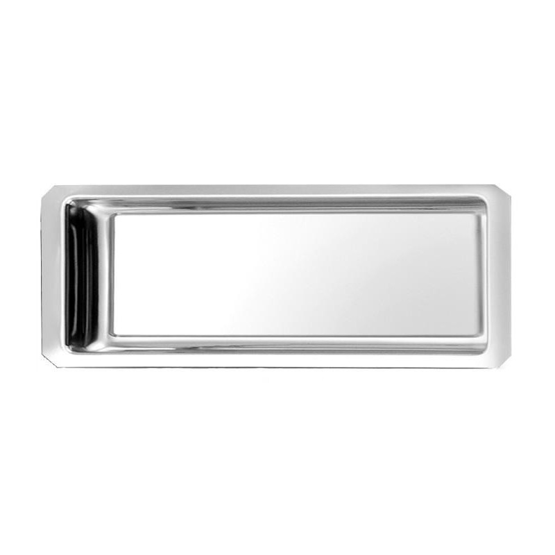 Plat Inox 420x180x30 mm - Vitrine Inox 18/10 (pans coupés)disponible à la Maison Pollet de Toulouse
