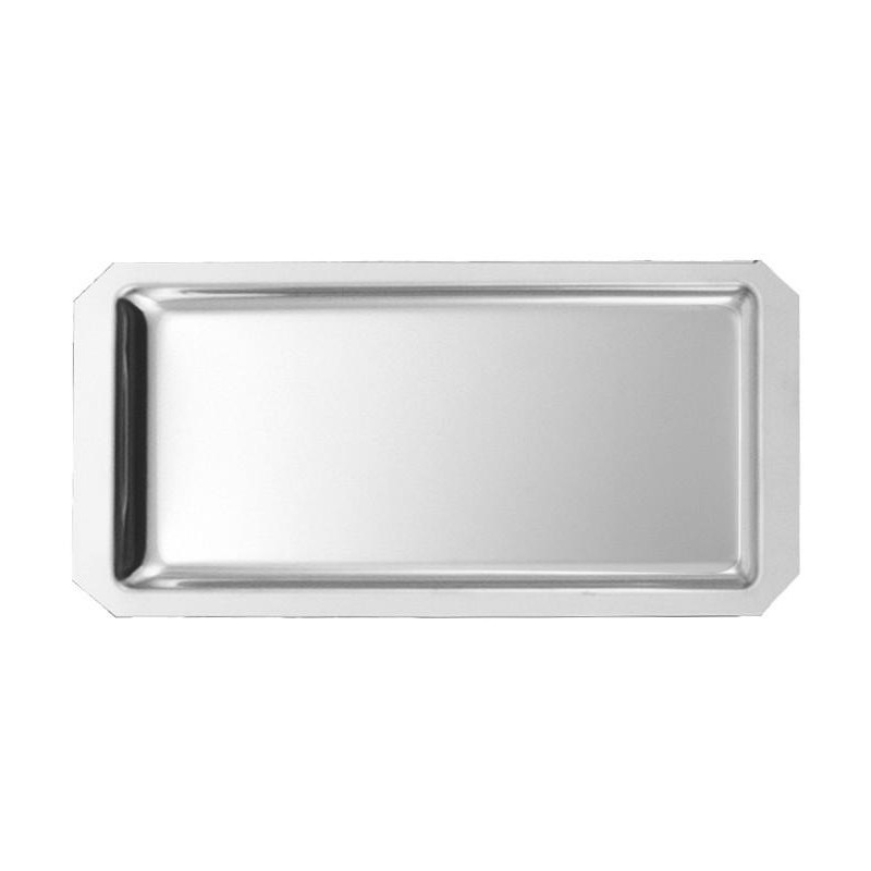 Plat Inox 350x180x15 mm - Vitrine Inox 18/10 (pans coupés)disponible à la Maison Pollet de Toulouse