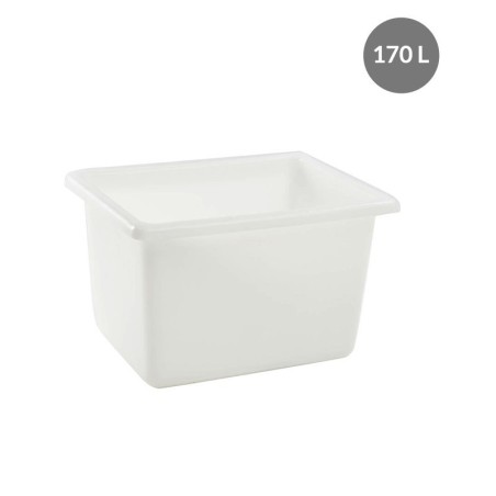 Bac Rectangulaire PEBD Blanc 170 L - 825x640x505 mm (Gilac)disponible à la Maison Pollet de Toulouse