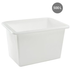 Bac Rectangulaire PEBD Blanc 500 L - 1250x965x775 mm (Gilac)disponible à la Maison Pollet de Toulouse