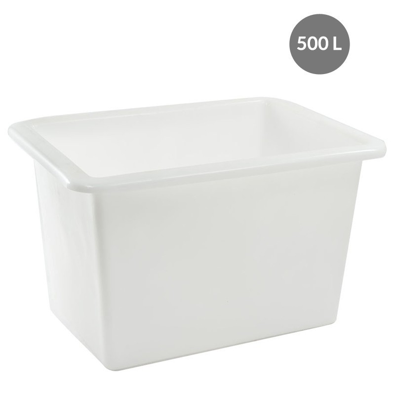 Bac Rectangulaire PEBD Blanc 500 L - 1250x965x775 mm (Gilac)disponible à la Maison Pollet de Toulouse