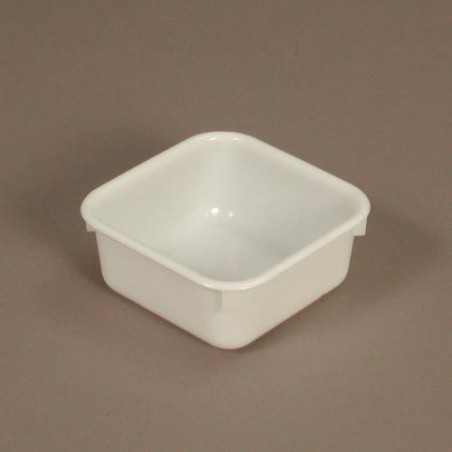 Cuvette 1 L PEBD Blanc - 160x160x65 mm (Gilac)disponible à la Maison Pollet de Toulouse