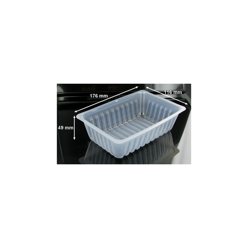 Barquette Plastique CAISSIPACK 750 g - 176x116x49 mm (x250)disponible à la Maison Pollet de Toulouse