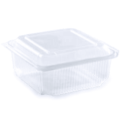 Barquette chaleur couvercle attenant PP 1500 g - 190x185x60 mm (x50)disponible à la Maison Pollet de Toulouse