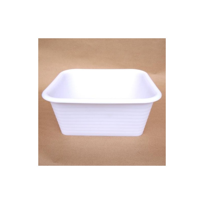 Cuvette 16 L PEBD Blanc - 400x350x200 mm (Gilac)disponible à la Maison Pollet de Toulouse