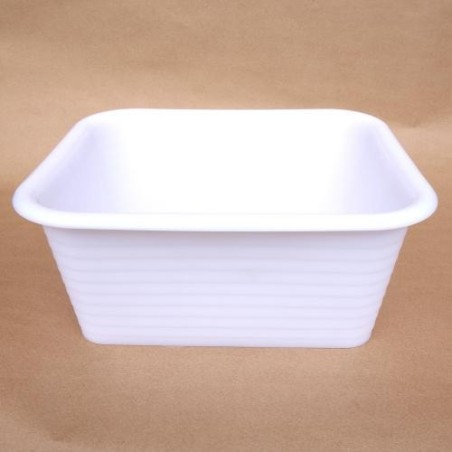 Cuvette 16 L PEBD Blanc - 400x350x200 mm (Gilac)disponible à la Maison Pollet de Toulouse