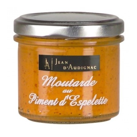 Moutarde piment d'Espelette - 100 g (Jean d'Audignac)disponible à la Maison Pollet de Toulouse