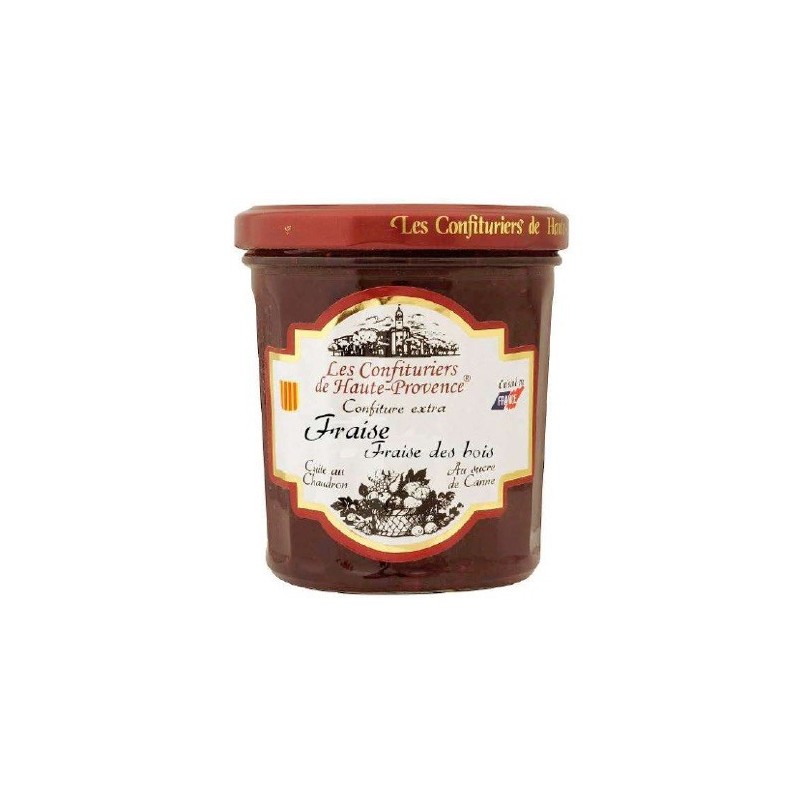 Confiture Fraise-Fraise des bois - 370 g (Confituriers de Haute-Provence)disponible à la Maison Pollet de Toulouse