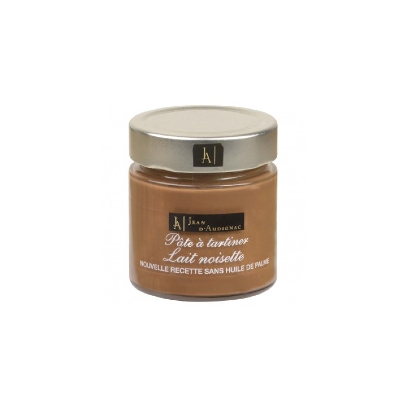 Pâte à tartiner Lait 30% Noisette sans huile de palme - 200 g (Jean d'Audignac)disponible à la Maison Pollet de Toulouse