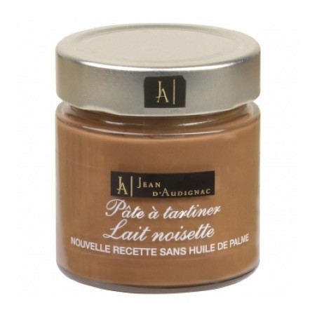 Pâte à tartiner Lait 30% Noisette sans huile de palme - 200 g (Jean d'Audignac)disponible à la Maison Pollet de Toulouse
