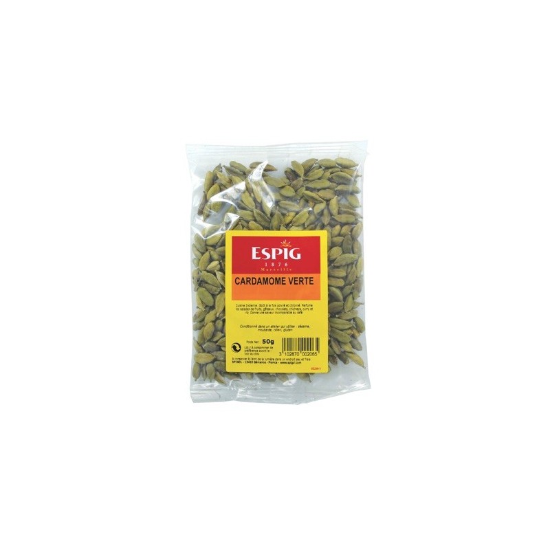 Cardamome Verte entière - 50 g (Espig)disponible à la Maison Pollet de Toulouse