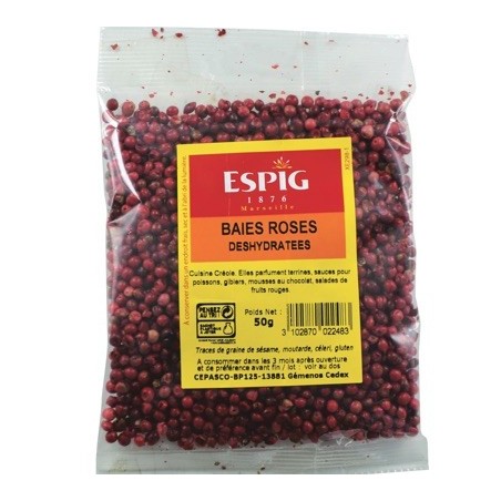 Baie Rose entière du Brésil - 50 g (Espig)disponible à la Maison Pollet de Toulouse