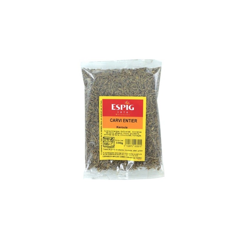 Carvi Blond entier - 100 g (Espig)disponible à la Maison Pollet de Toulouse