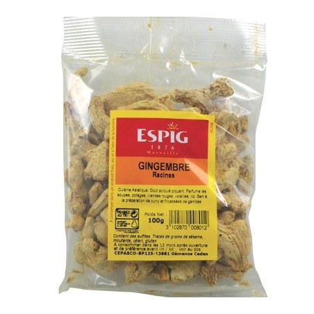 Gingembre racine - 100 g (Espig)disponible à la Maison Pollet de Toulouse