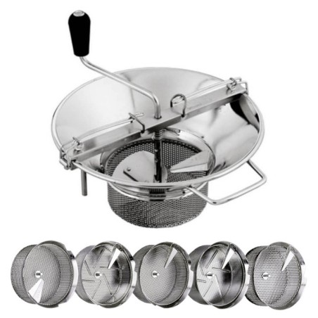 Presse Purée N°5 Inox Ø 370 mm avec grille Ø 1,5 mmdisponible à la Maison Pollet de Toulouse