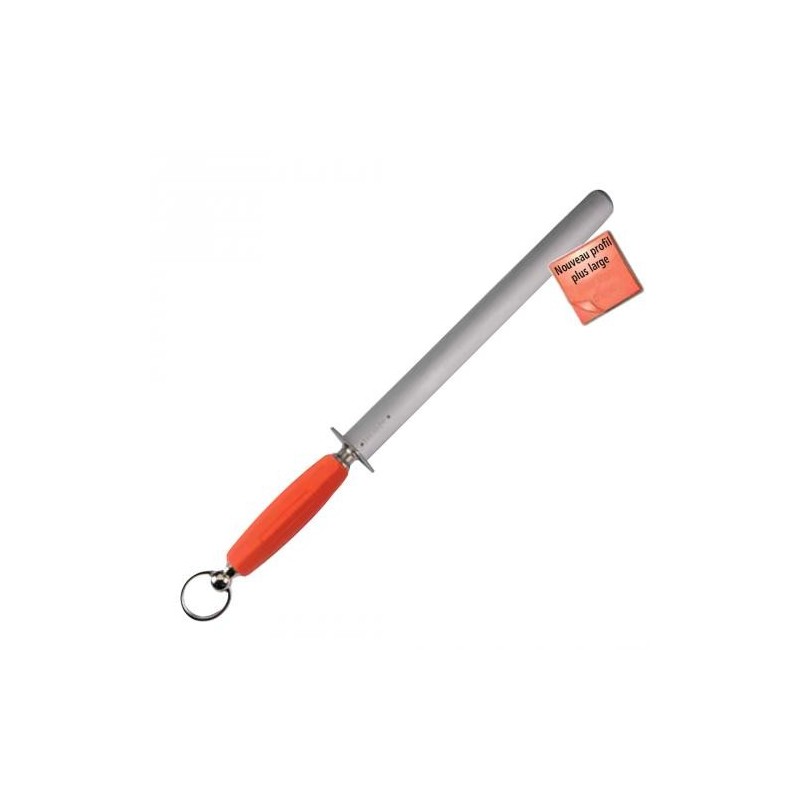 Fusil ovale extra-large 28 cm manche Orange - Taillage extra-fin (Fischer)disponible à la Maison Pollet de Toulouse