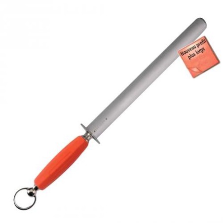 Fusil ovale extra-large 28 cm manche Orange - Taillage extra-fin (Fischer)disponible à la Maison Pollet de Toulouse